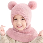 Cagoule d'hiver pour fille de 2 à 6 ans à la mode