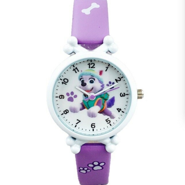 Montre Everest Pat patrouille pour fille à la mode violet et blanc