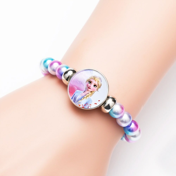Bracelet bleu et rose en perles Elsa la Reine des Neiges IMG 06 23 bracelet bleu rose perles elsa reine neiges