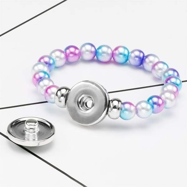 Bracelet bleu et rose en perles princesse Elsa la Reine des Neiges IMG 06 23 bracelet bleu rose perles elsa reine neiges 2