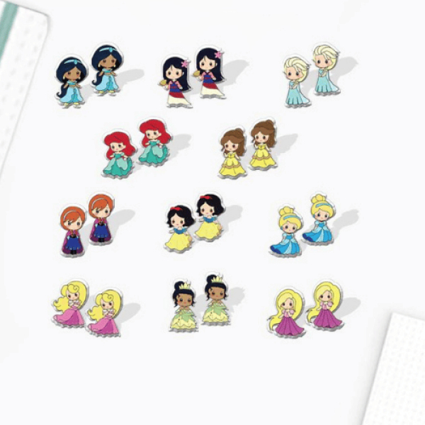 Boucles d'oreilles princesse Ariel pour filles design sem nome 13 3