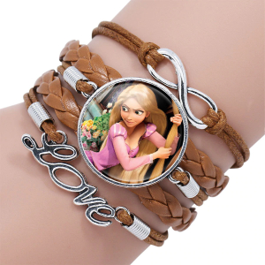 Bracelet Disney princesses raiponce pour filles avec un fond blanc