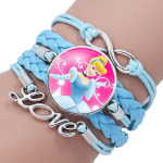 Bracelet Disney princesse cendrillon pour filles avec un fond blanc