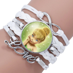 Bracelet Disney Fée clochette pour filles avec un fond blanc