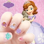 Autocollants pour ongles Princesse Sofia pour fille avec des motifs différentes