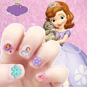 Autocollants pour ongles Princesse Sofia pour fille avec des motifs différentes