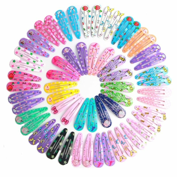 Pinces à cheveux colorées pour petites filles multicolores à la mode