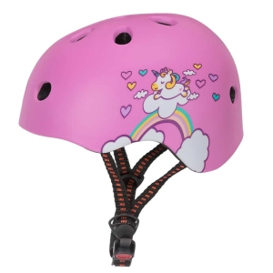 Casque de vélo motif licorne pour filles rose