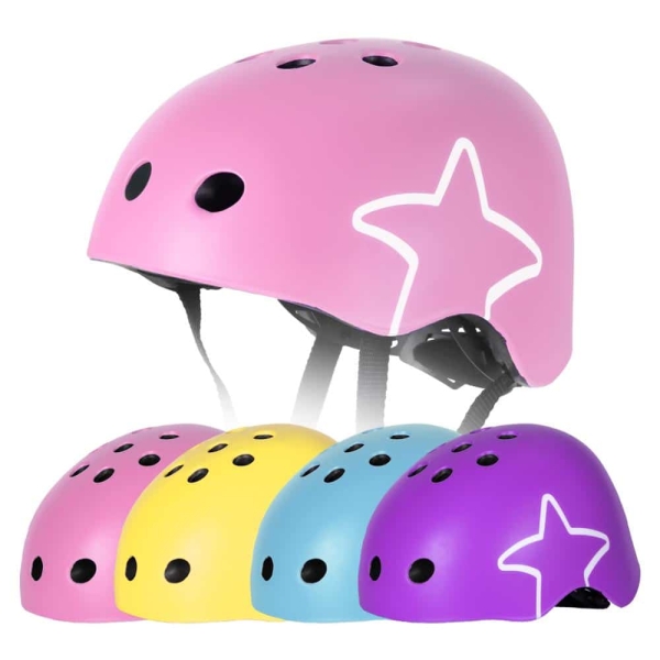 Casque vélo à motif d’étoile pour fille multiples couleurs à la mode