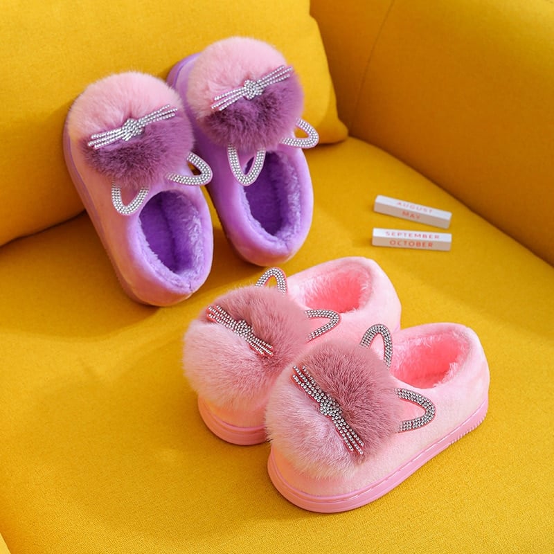 Pantoufles en coton avec oreilles de chats pour fille 27619 hjibi9
