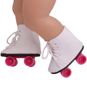 Mini-patins à roulettes pour poupée à la mode