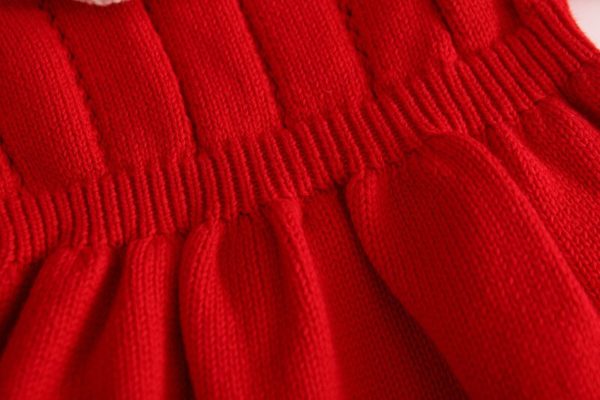 Barboteuse tricotée rouge pour fille 29012 3hhgup