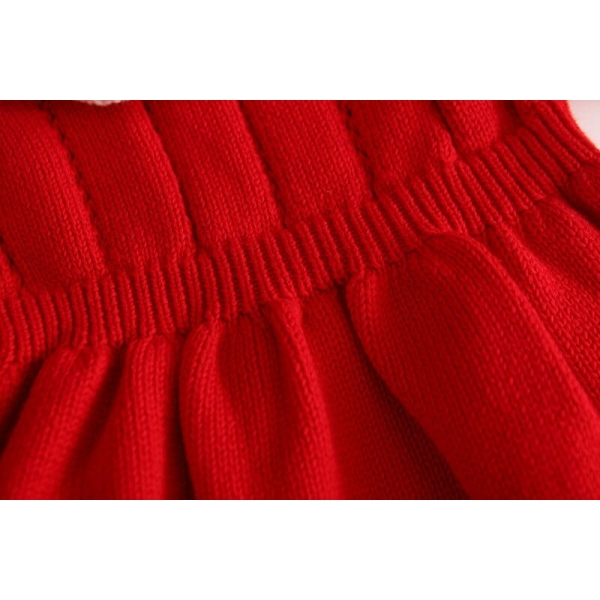 Barboteuse tricotée rouge pour fille 29012 3hhgup