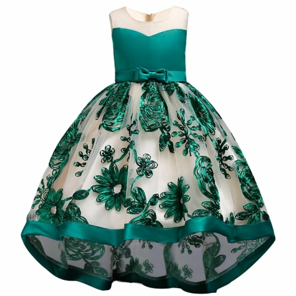 Robe princesse avec motif floral pour fille 32578 ljyrsk