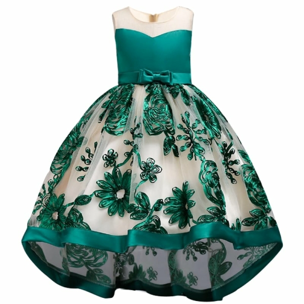 Robe princesse avec motif floral pour fille à la mode