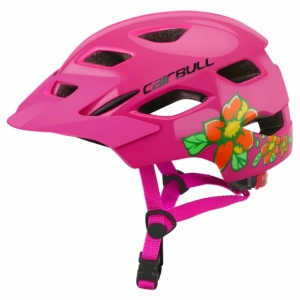 Casque à vélo avec imprimé de fleur pour fille rose à la mode