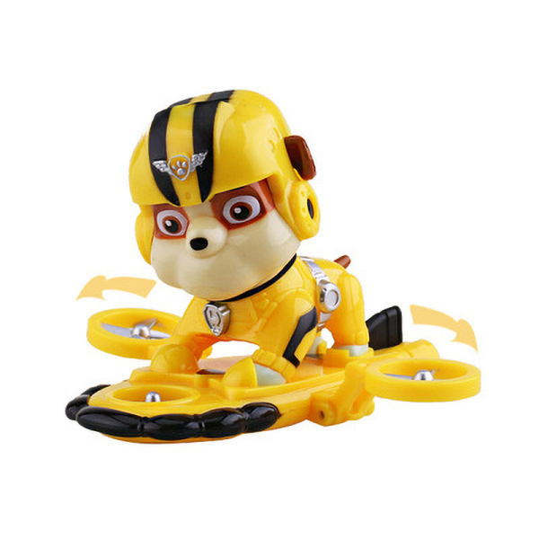 Figurines des personnages Pat' Patrouille pour filles le personnage rubble avec un fond blanc