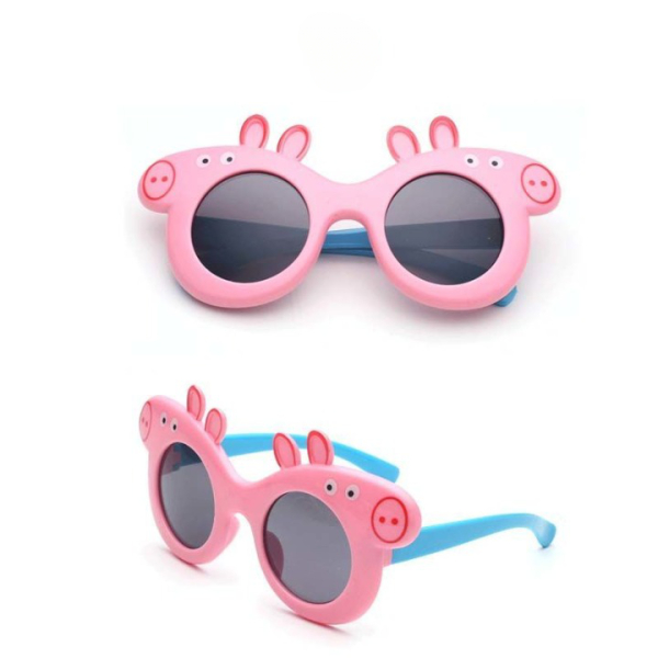 Lunettes de soleil Peppa Pig George pour filles avec un fond blanc