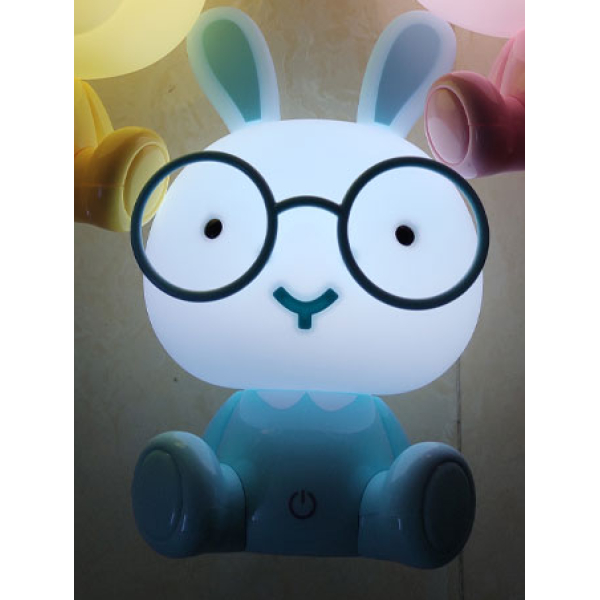 Veilleuse LED en forme de lapin à lunette pour fille lapin