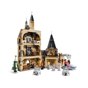 Blocs de Construction la Tour de l'horloge Harry Potter avec des figurines à l'intérieur