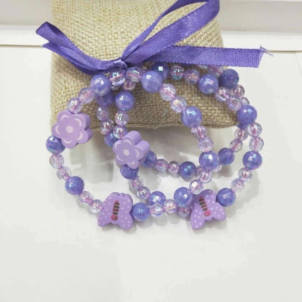 Lot de 3 bracelets perles à joli motif sirène pour fille 38819