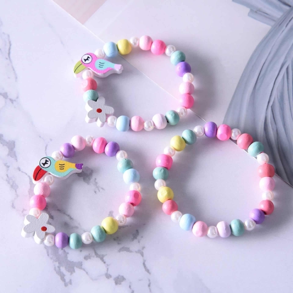 Lot de 03 bracelets à joli motif couleur bonbon pour fille 38819 fr9s3i
