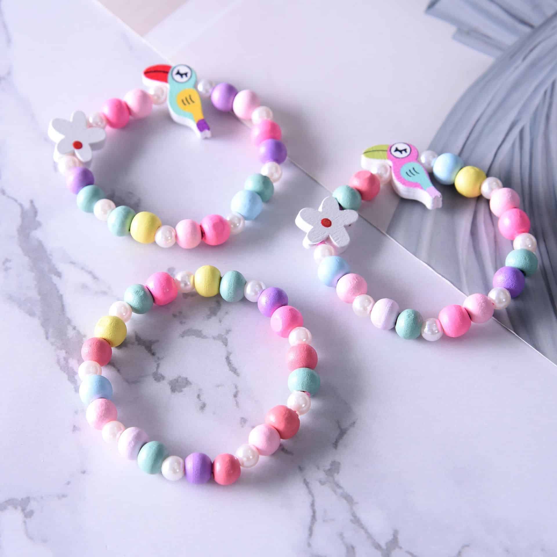 Lot de 03 bracelets à joli motif couleur bonbon pour fille 38819 l4kchl
