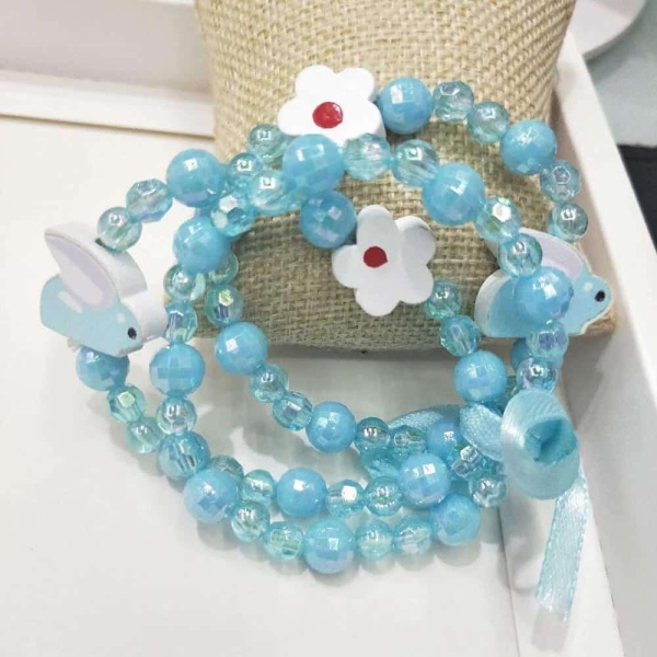 Lot de 3 bracelets perles à joli motif sirène pour fille 38819