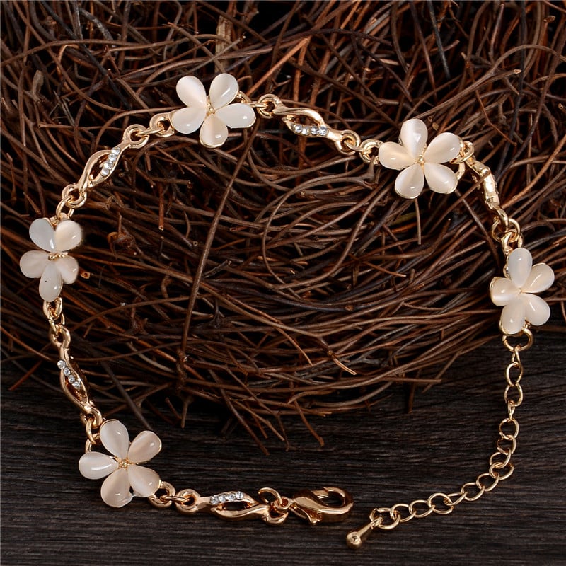 Bracelet en chaîne à motif joli fleur 38937 wfudzr