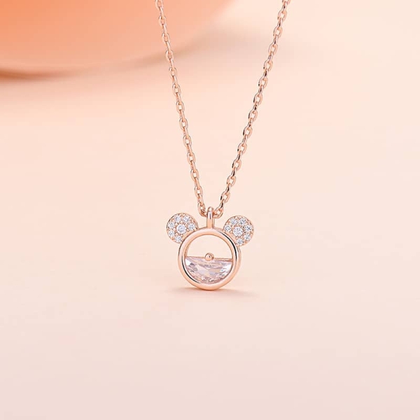 Collier Mickey Mouse avec cristaux simple pour fille 39096 eji1y4