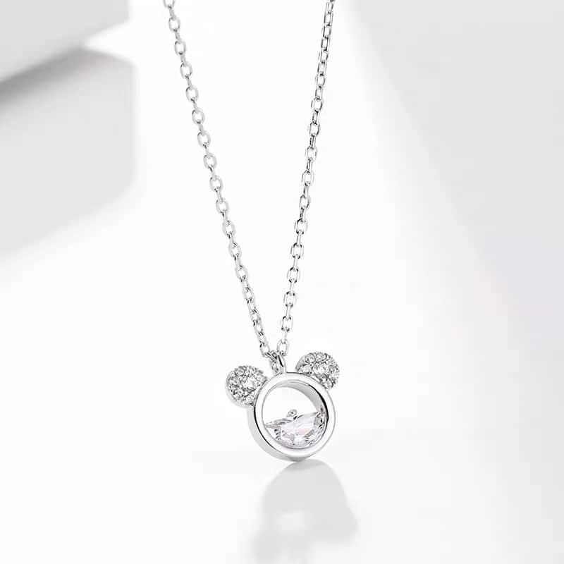 Collier Mickey Mouse avec cristaux simple pour fille 39096 iycdfp