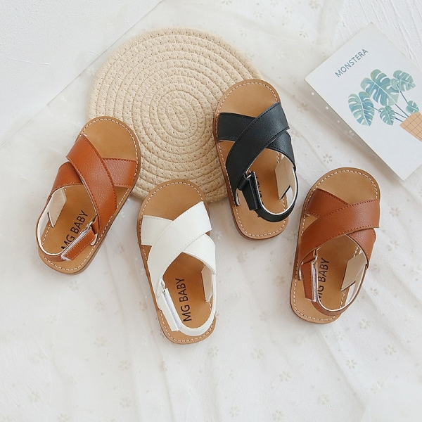 Sandales d'été en cuir souple pour petite filles 44001 ccufoo