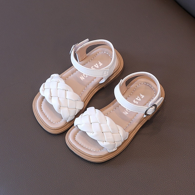 Sandales d'été en cuir tressé pour petite fille 44407 l8ff2g