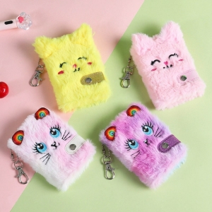Carnet de notes chat en peluche pour fille plusieurs couleurs à la mode