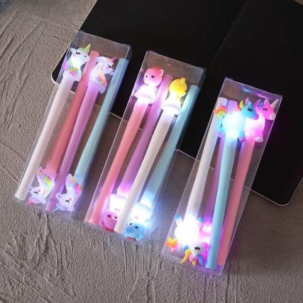 Lot de 4 stylos lumineux de 4 couleurs pour fille