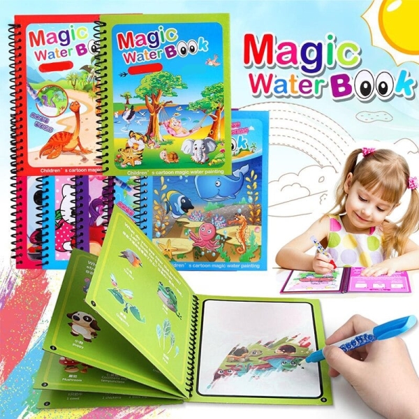 livre coloriage magique avec stylo à eau