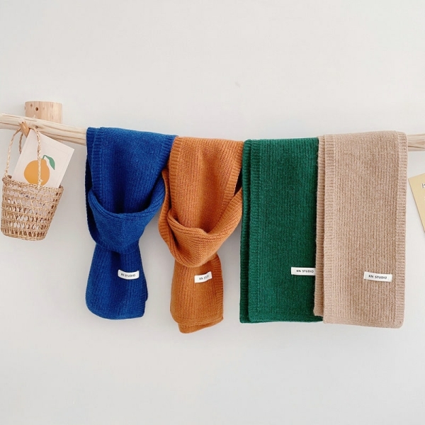 Écharpe tricotée couleur unie pour enfants 49590 ihoeom