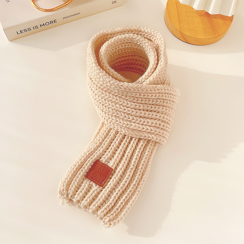 Écharpe Fille Tricotée Couleur Unie Pour Enfants • Petites