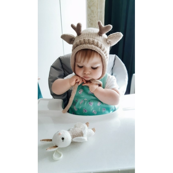 Bonnet avec protection pour les oreilles avec bois de petit cerf pour bébé 49881 iggqgw