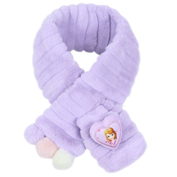 Écharpe en peluche princesse pour filles violette. Bonne qualité et très confortable