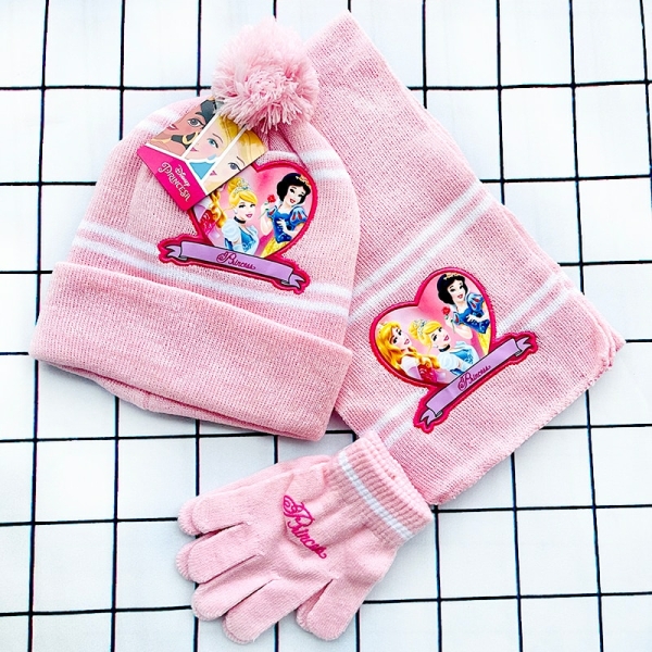 Ensemble de gants et écharpe en peluche princesses de Disney pour filles 51302 ehqjj3