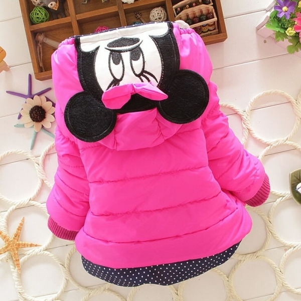 Doudoune à capuche Disney Mickey et Minnie pour fillette 51626