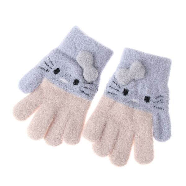 Gants d'hiver tricotés à motifs Hello Kitty pour filles 54717 uepaht