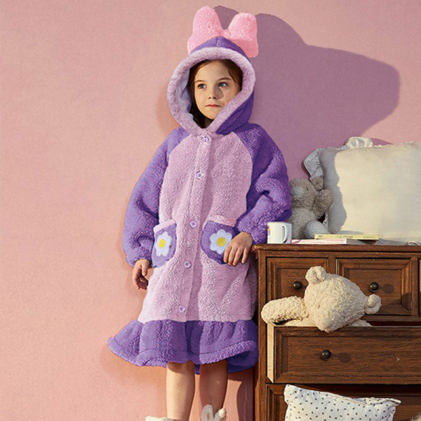Pyjama polaire en robe et 2 pièces à capuche Disney pour filles 57503 b93tbz