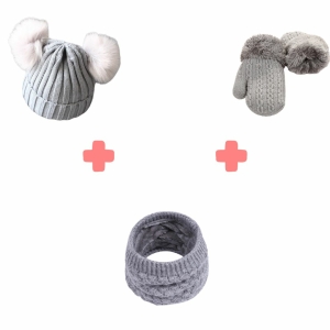 pack hiver pour fille : gant + écharpe + bonnet