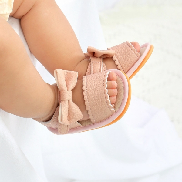 Sandales pour bébé nœud papillon avec semelle en caoutchouc 59897