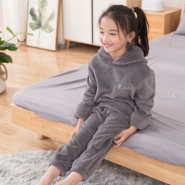 Pyjama polaire à capuche pour fille 65369 smuvqy