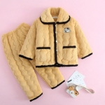 Ensemble pyjama d'hiver polaire à plusieurs motifs et couleurs mignons pour fille avec une petite appareil photos