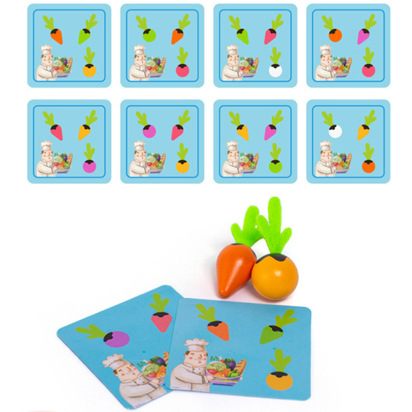 Jeux Montessori ensemble de 24 carottes en bois pour apprendre la concentration et les formes pour petites filles img jeux montessori ensemble de 24 carottes en bois pour petites filles 03