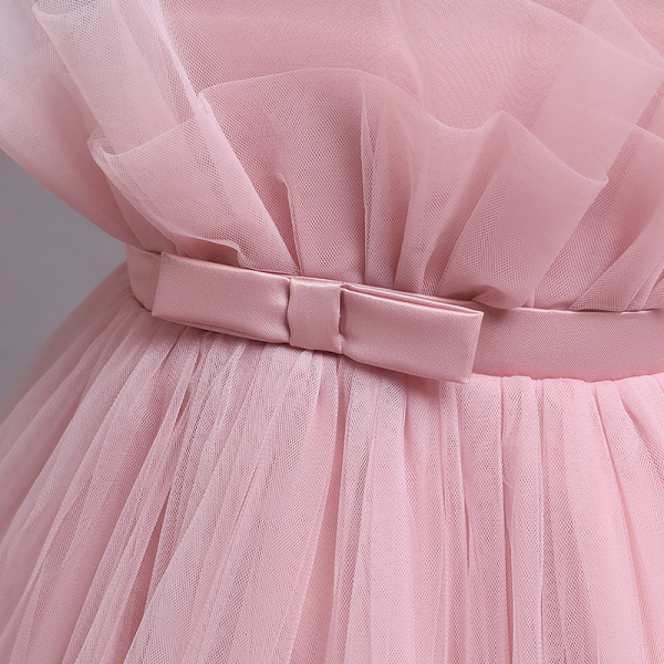 Robe de princesse en tulle rose avec gros nœud pour fille img 4fa29c3a